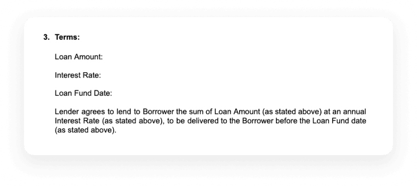 free loan agreement personalized terms