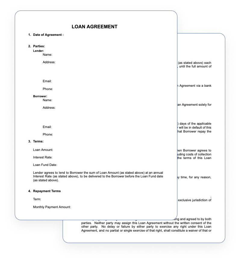 friend loan agreement template