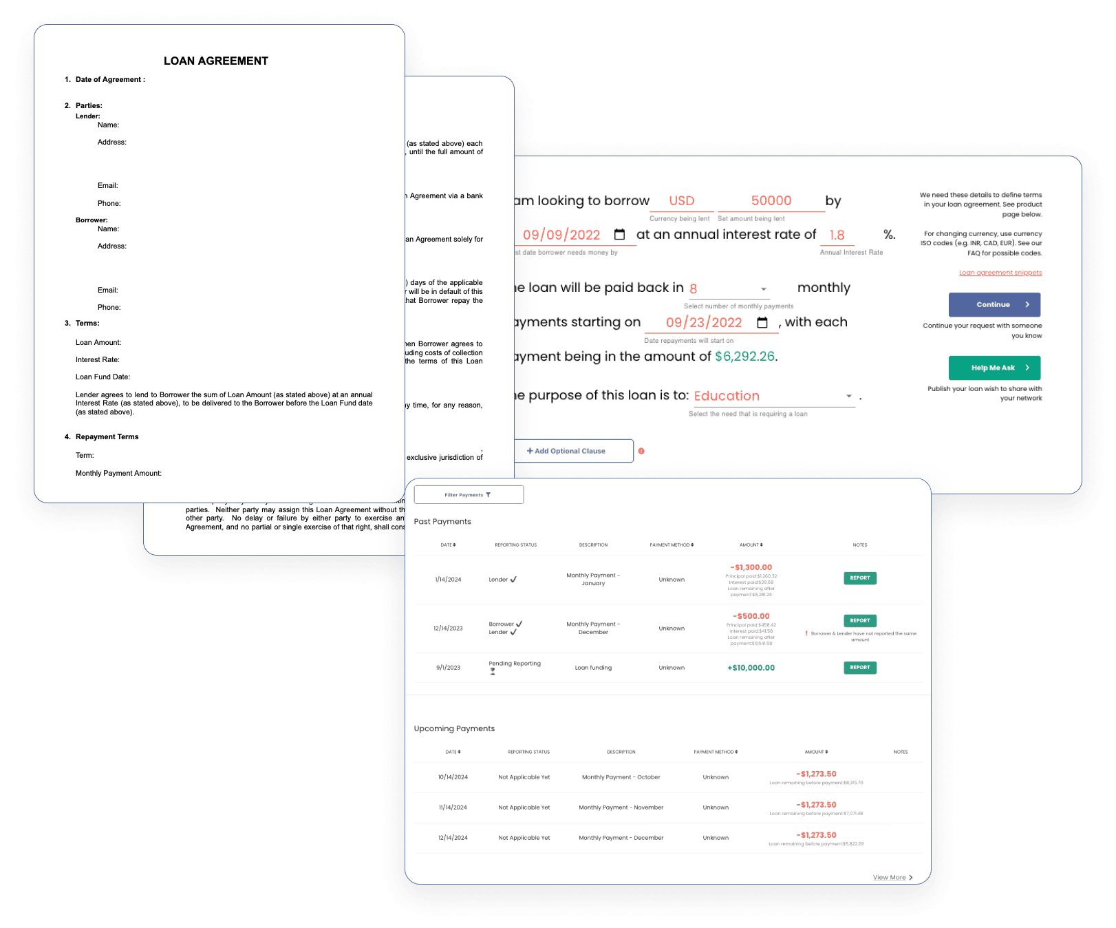 Product gives reporting, reminders and payment tracking